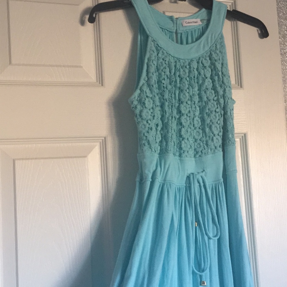 Light turquoise Calvin Klein dress